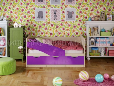Детская Кровать Бабочки/Разные Цвета